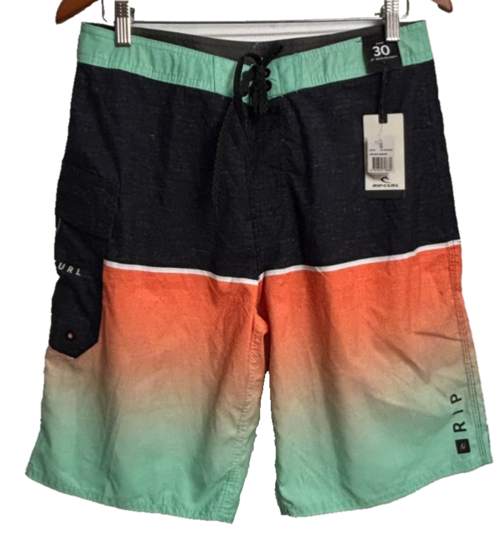 Rip Curl Dawn Patrol 21" Boardshorts Men's 30 Navy Peach Ombre Surf Beach NEW